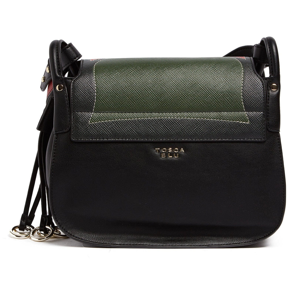 Tosca Blu Black/Red  Medium Western Applique Shoulder Bag