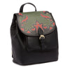 Tosca Blu Black/Red  Large Western Applique Flap Backpack