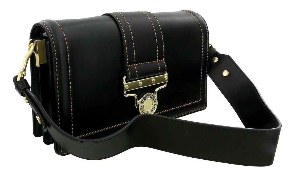 Versace Jeans Couture Black Black Buckle Crossbody Bag
