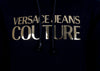 Versace Jeans Couture Black Pure Cotton Gold Foil Logo Long Sleeve  Hoodie Sweatshirt-