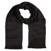 Roberto Cavalli black and navy Wool Blend Scarf