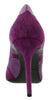 Roberto Cavalli Purple Snakeskin Suede Pointy -