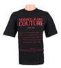Versace Jeans Couture Black/Red 100% Cotton Relaxed Label Design Short Sleeve T-Shirt -XL