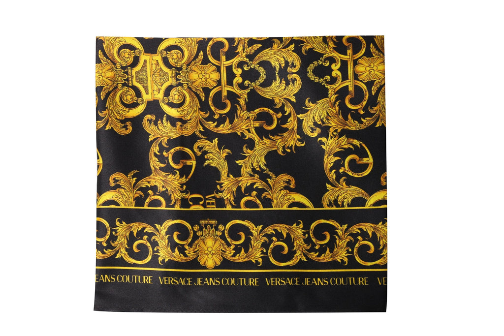 Versace Jeans Couture Black/Gold  Pure Silk Scarf