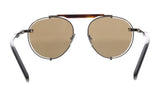 Salvatore Ferragamo SF197S 069 Dark Ruthenium Oval Aviator Sunglasses