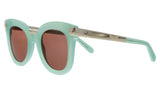 Salvatore Ferragamo  Opaline Mint Modified Rectangle Sunglasses