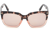 Tom Ford FT0502 55G Havana Rectangle Amarra Sunglasses