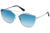 Tom Ford  Silver Modified Rectangle Jacquelyn Sunglasses