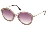 Tom Ford  Silver Pink Cateye Sunglasses