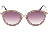 Tom Ford FT0604 77T Sascha Silver Pink Cateye Sunglasses