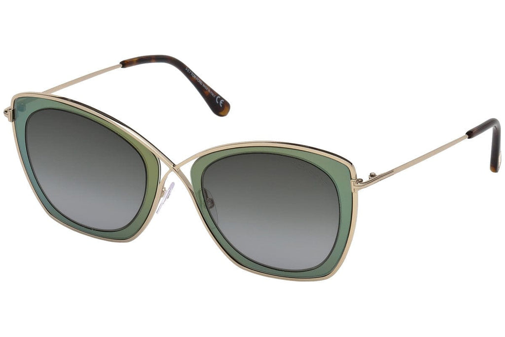 Tom Ford  Green/Gold Cat Eye India Sunglasses