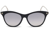 Tom Ford FT0662 01C Black Cat Eye Micaela Sunglasses