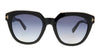 Tom Ford FT0686-F 01W Black Round Haley Sunglasses