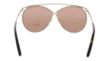 Tom Ford FT0761 28Y Gold Round Stevie Sunglasses