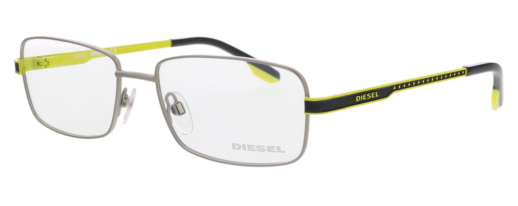 Diesel  Matte Light Ruthenium Rectangular Eyeglasses