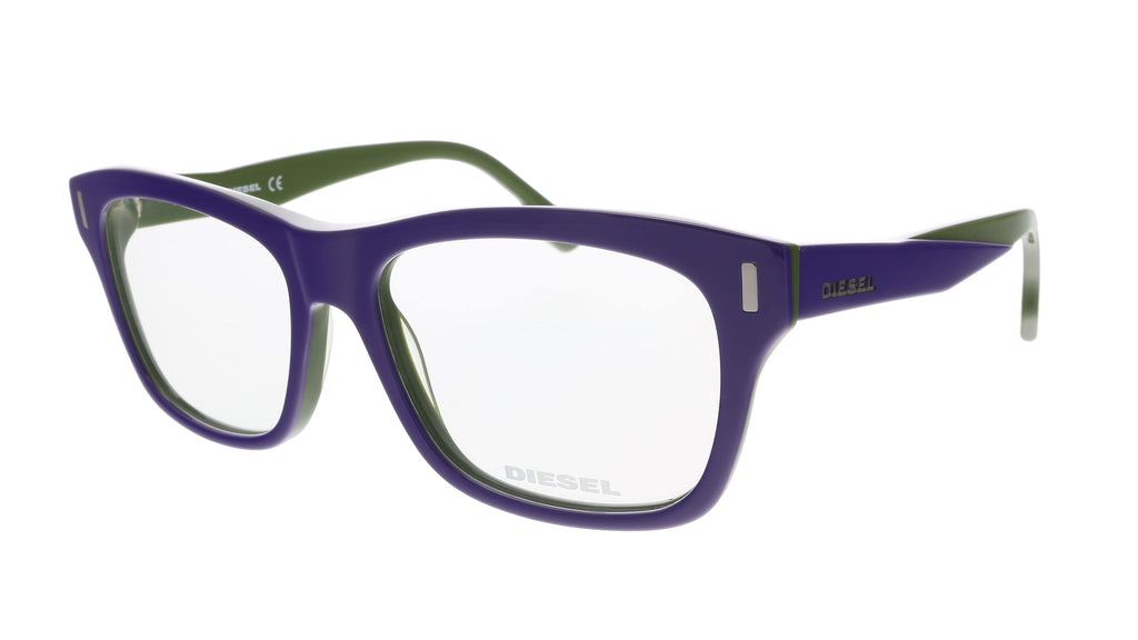 Diesel  Purple Green Modified Rectangle Optical Frames