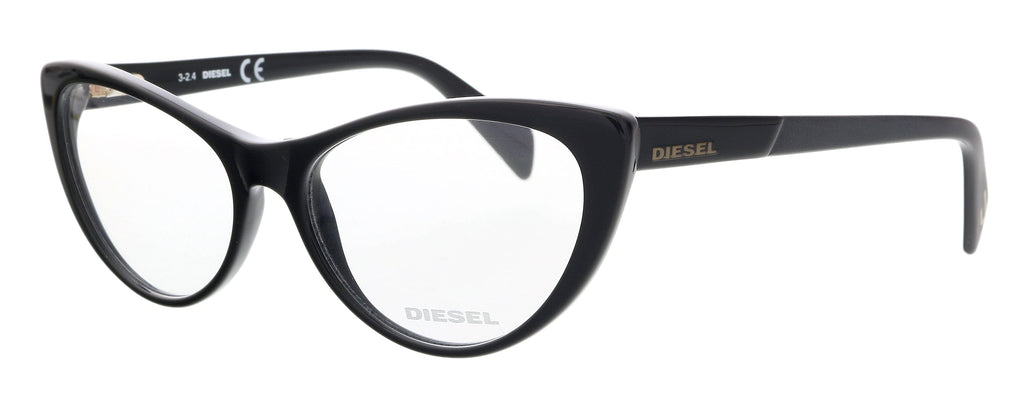 Diesel  Black Classic Cateye Eyeglasses