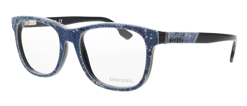 Diesel  Black Classic Square Eyeglasses