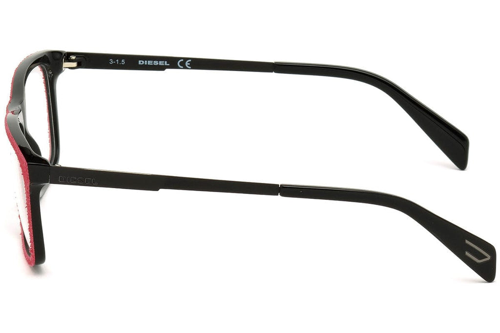 Diesel DL5153 005 Red Denim Rectangle Eyeglasses