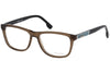 Diesel  Brown/Denim Rectangle Eyeglasses