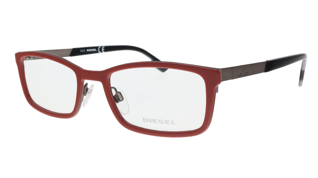 Diesel  Red Modified Rectangle Optical Frames