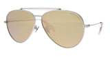 Alexander McQueen   Silver  Aviator Sunglasses