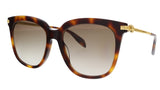 Alexander McQueen   Gold  Rectangle Sunglasses