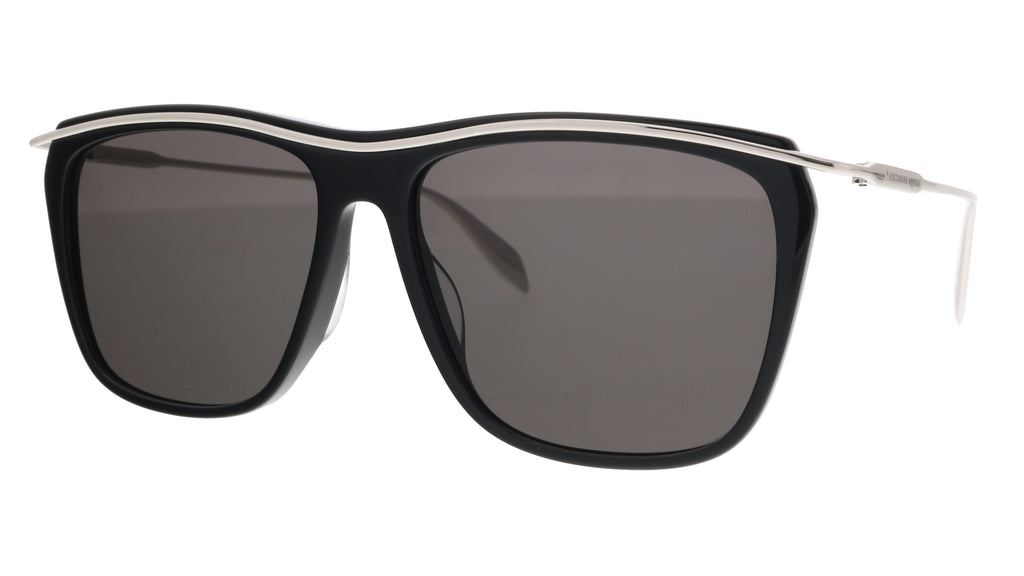 Alexander McQueen   Silver  Rectangle Sunglasses
