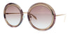 Alexander McQueen   Rose Gold  Round Sunglasses