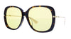 Gucci   Gold  Modified Rectangle Sunglasses