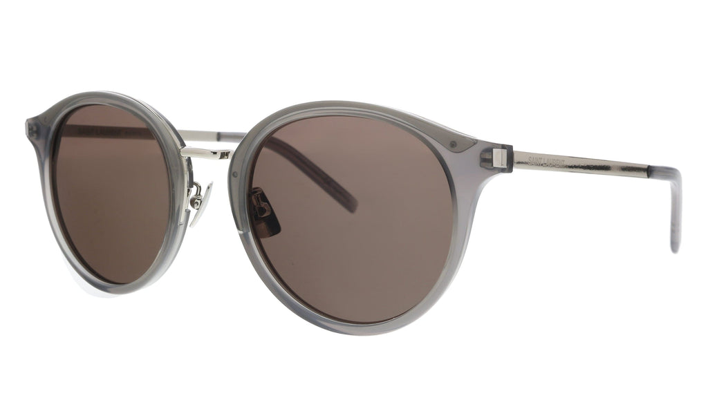 Saint Laurent   Silver  Round Sunglasses