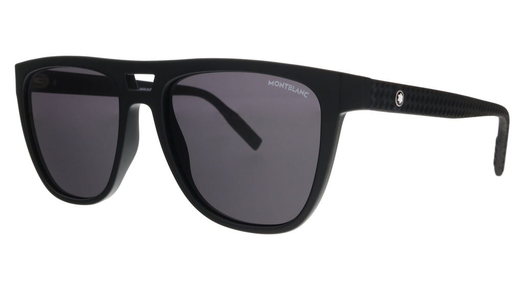 Montblanc   Black  Rectangle Sunglasses