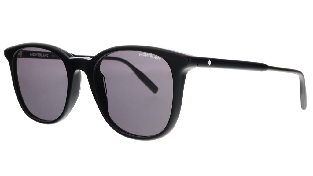 Montblanc   Black  Rectangle Sunglasses