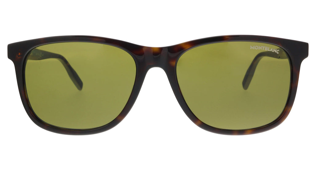 Montblanc MB0013S-003  Havana  Rectangle Sunglasses