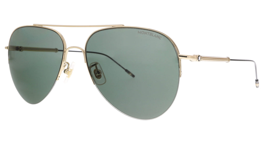 Montblanc   Gold  Aviator Sunglasses