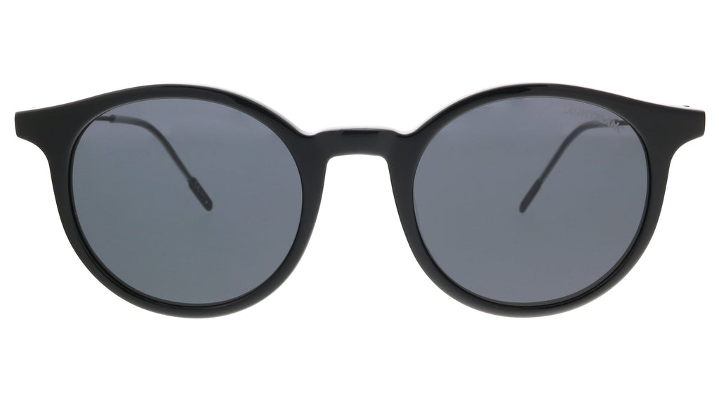 Montblanc MB0004S-001 Black Round Sunglasses