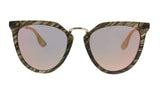 McQ MQ0086S-003 Brown Cateye Sunglasses