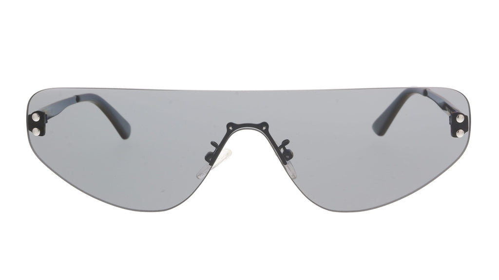 McQ MQ0221S-001 Black Rimless Sunglasses
