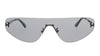 McQ MQ0221S-001 Black Rimless Sunglasses