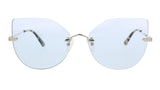 McQ MQ0223SA-004 Silver Cateye Sunglasses