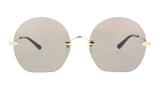 McQ MQ0224SA-002 Gold Round Sunglasses