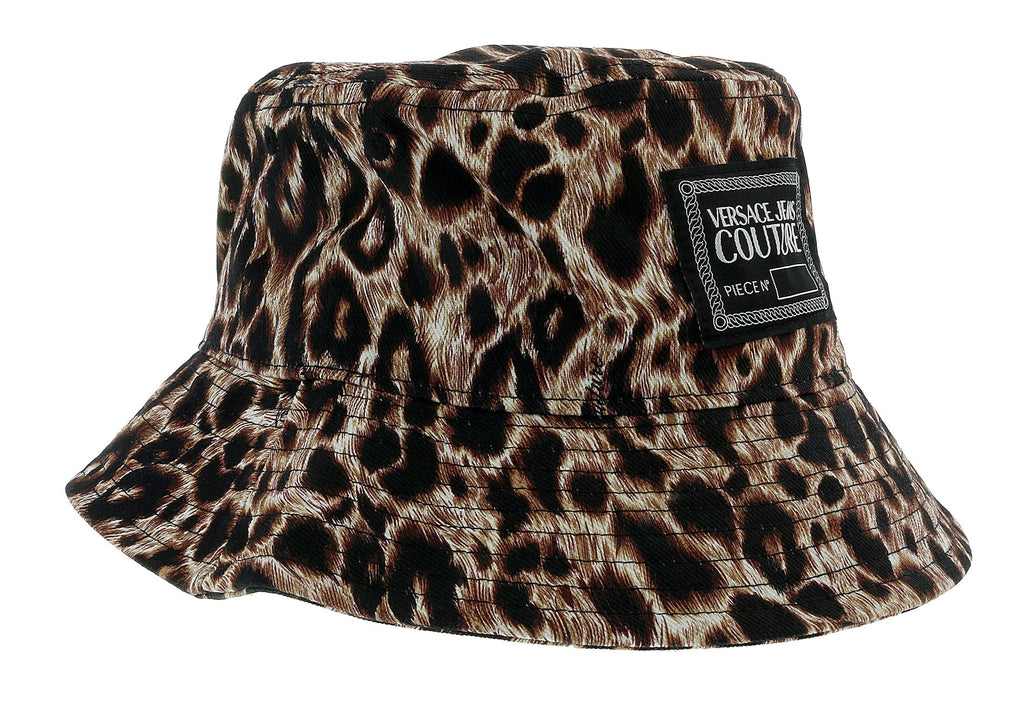 Versace Jeans Couture Leopard  Signature Fisherman Hat-One Size