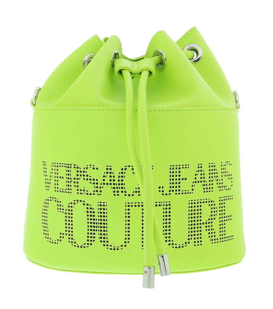 Versace Jeans Couture Lime Green Structured Small Bucket Bag