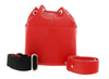 Versace Jeans Couture Red Structured Small Bucket Bag