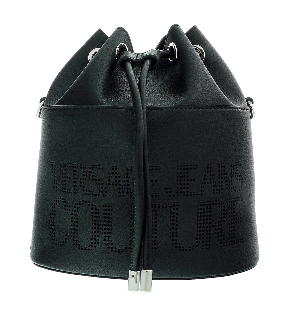 Versace Jeans Couture Black Structured Small Bucket Bag