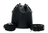 Versace Jeans Couture Black Structured Small Bucket Bag