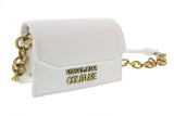 Versace Jeans Couture White Small Structured Enveloppe Charm Shoulder Bag