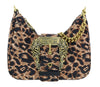 Versace Jeans Couture Animal Print Small Boho Nylon Shoulder Bag with Coin Purse
