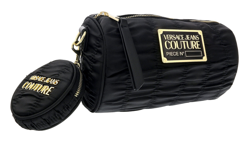 Versace Jeans Couture Black Small Pouch Nylon Crossbody  Bag with Coin Purse