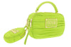 Versace Jeans Couture Lime Green Small  Nylon Shoulder Bag with Coin Purse